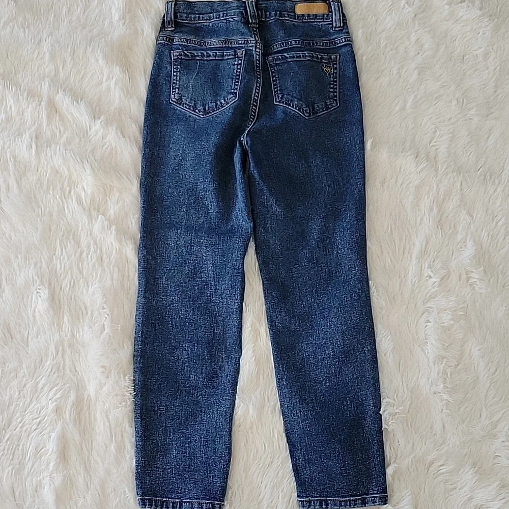 Justice Jeans Bundle 3 Pairs Size 12 Slim Mini Mom Dark, Flippy Sequins, Purple